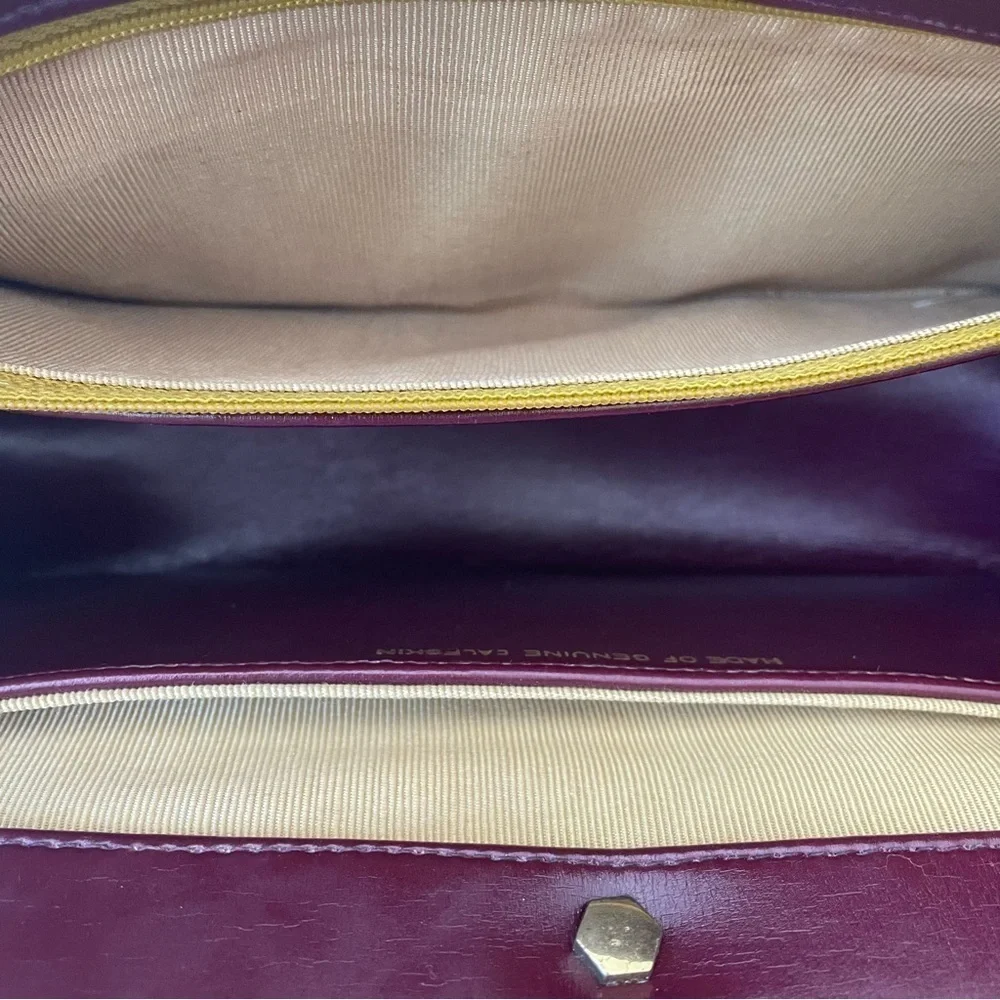 Dior Vintage 30 Montaigne Clutch Shoulder Bag Leather Bordeaux + Coin Purse - Picture 11 of 13